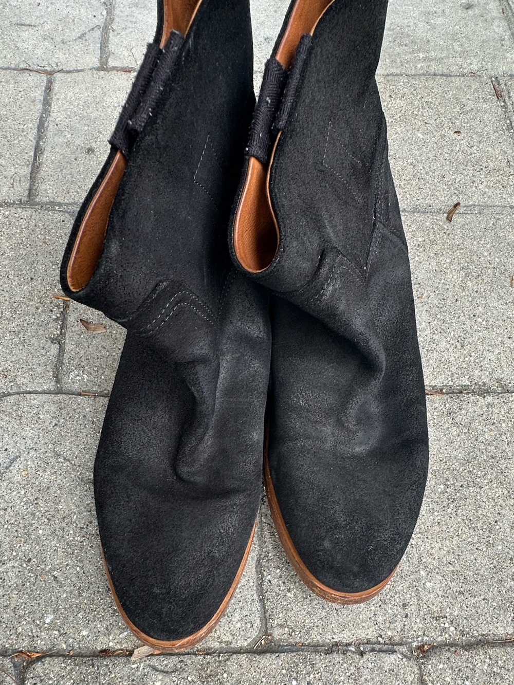 Rag and Bone Women’s Black Suede Slip-On Chelsea Boots Bootie Classic